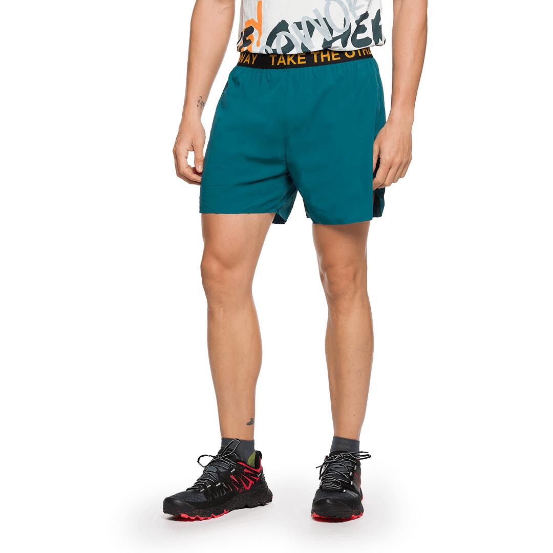 Pantalones cortos de Trail Running para Hombre Trangoworld Servoz Azul/Naranja 3/7