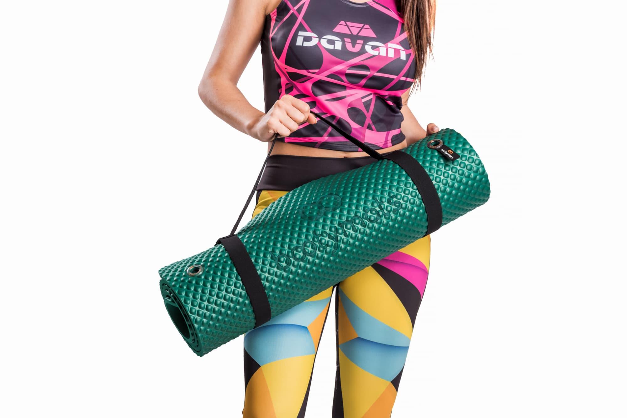 Esterilla de gran tamaño para ejercicios de Pilates de suelo. 180x60cm. Verde 5/5