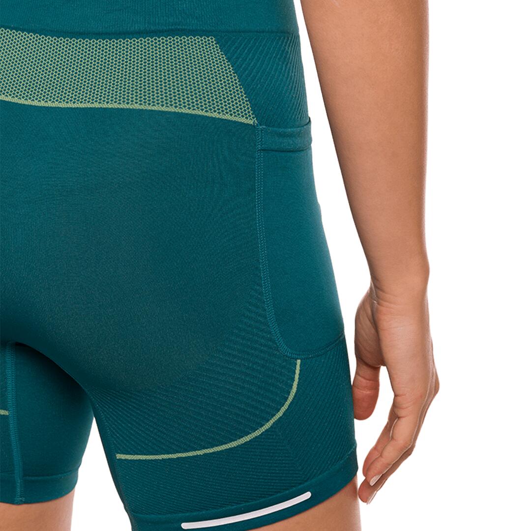 Mallas cortas de Trail Running para Mujer Trangoworld Jarret Azul/Verde 5/6