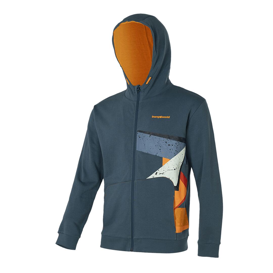 azul grisáceo / naranja