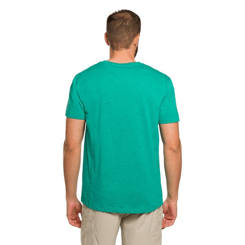 Camiseta para Hombre Trangoworld Aruca Verde/Azul protección UV+30