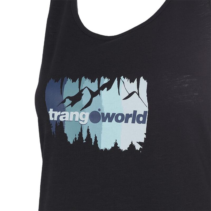 Camiseta de manga corta para Mujer Trangoworld Kisale Negro