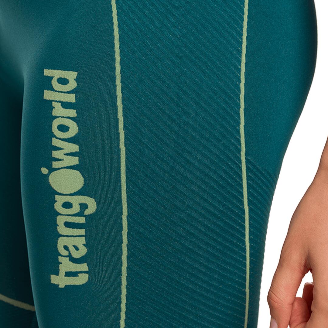 Malla pirata de Trail Running para Mujer Trangoworld Juncala Azul/Verde 4/6