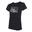 Camiseta de manga corta para Mujer Trangoworld Ohrid Negro protección UV+30