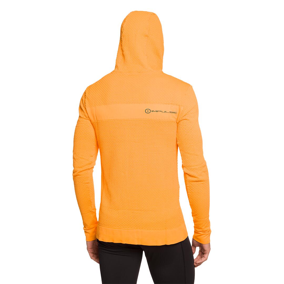 Sudadera de Trail Running para Hombre Trangoworld Tromso Naranja/Azul 2/6