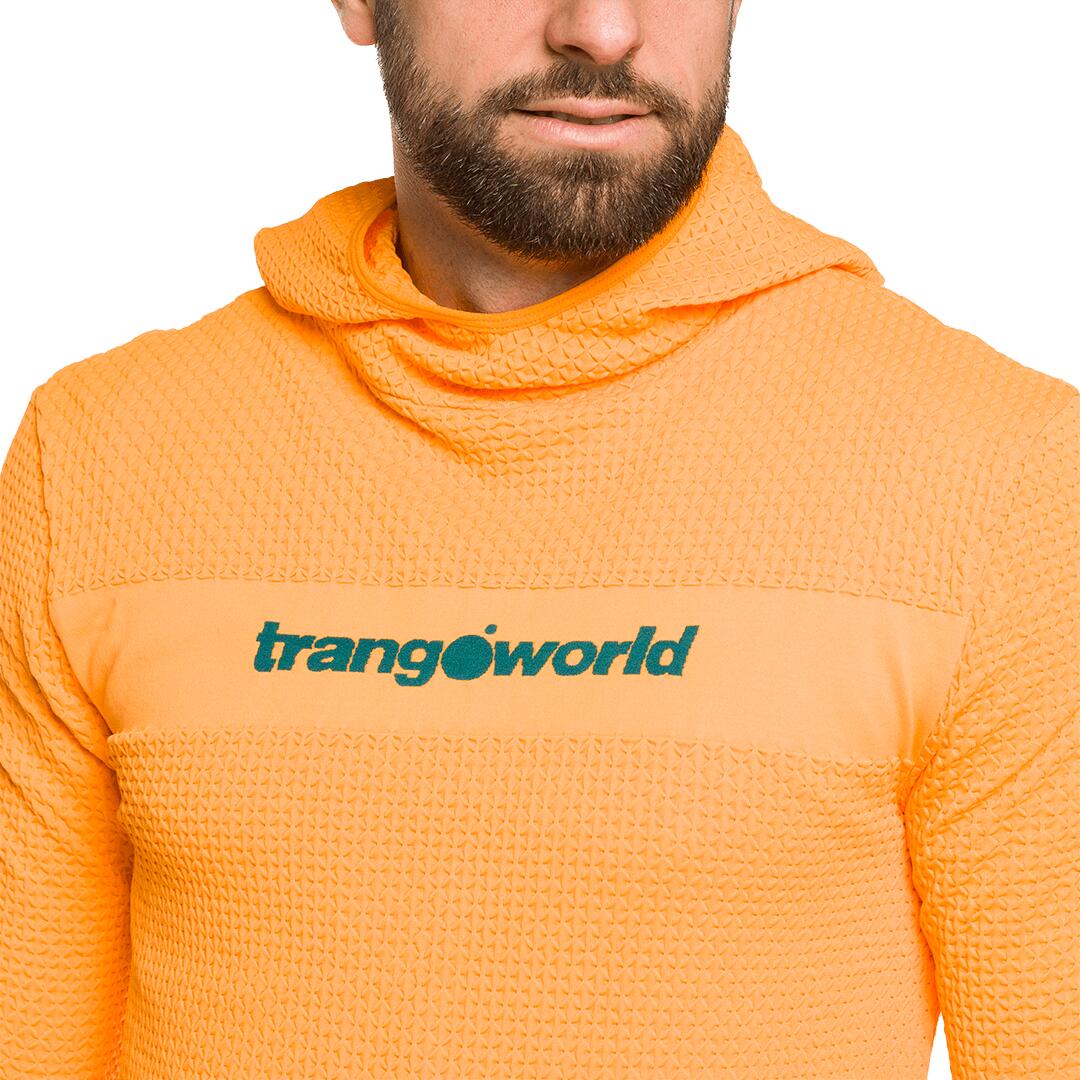 Sudadera de Trail Running para Hombre Trangoworld Tromso Naranja/Azul 3/6