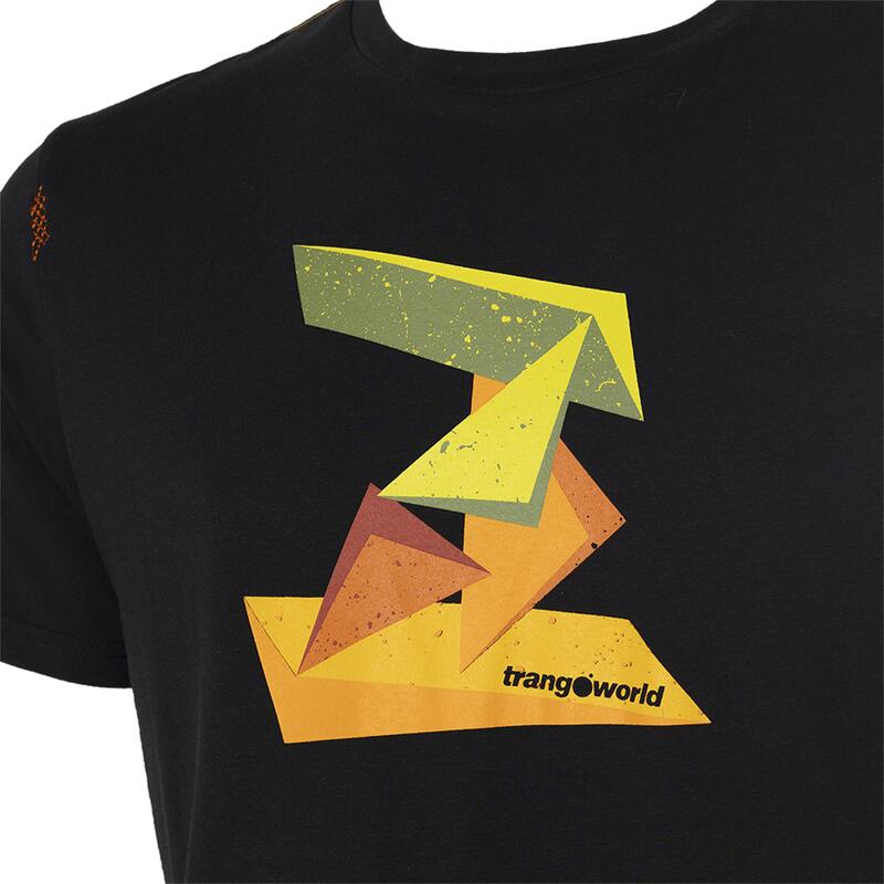 Camiseta de manga corta para Hombre Trangoworld Gizb Negro