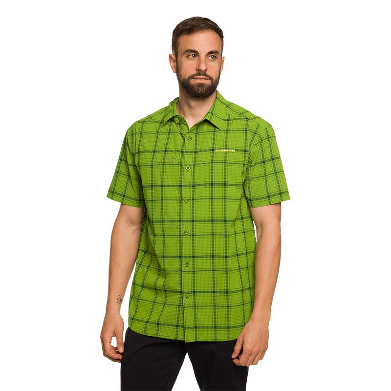 Camisa de manga corta para Hombre Trangoworld Cassiar Verde/Gris