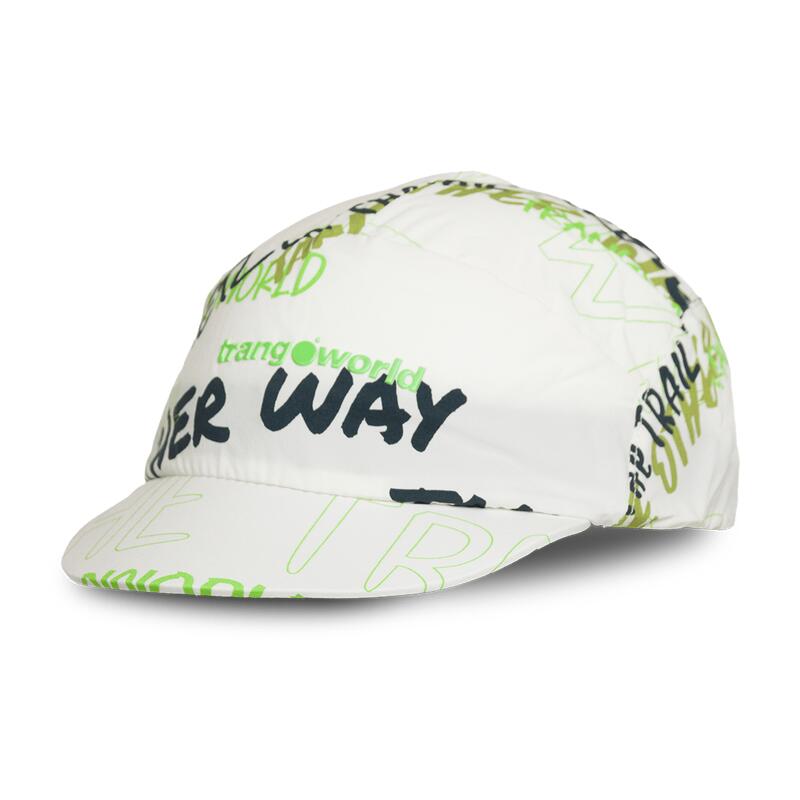 Gorra de Trail Running Trangoworld Verrand Blanco/Verde protección UV+30