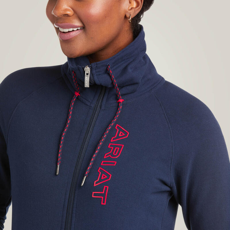 Sweatshirt full zip femme Ariat Team Logo