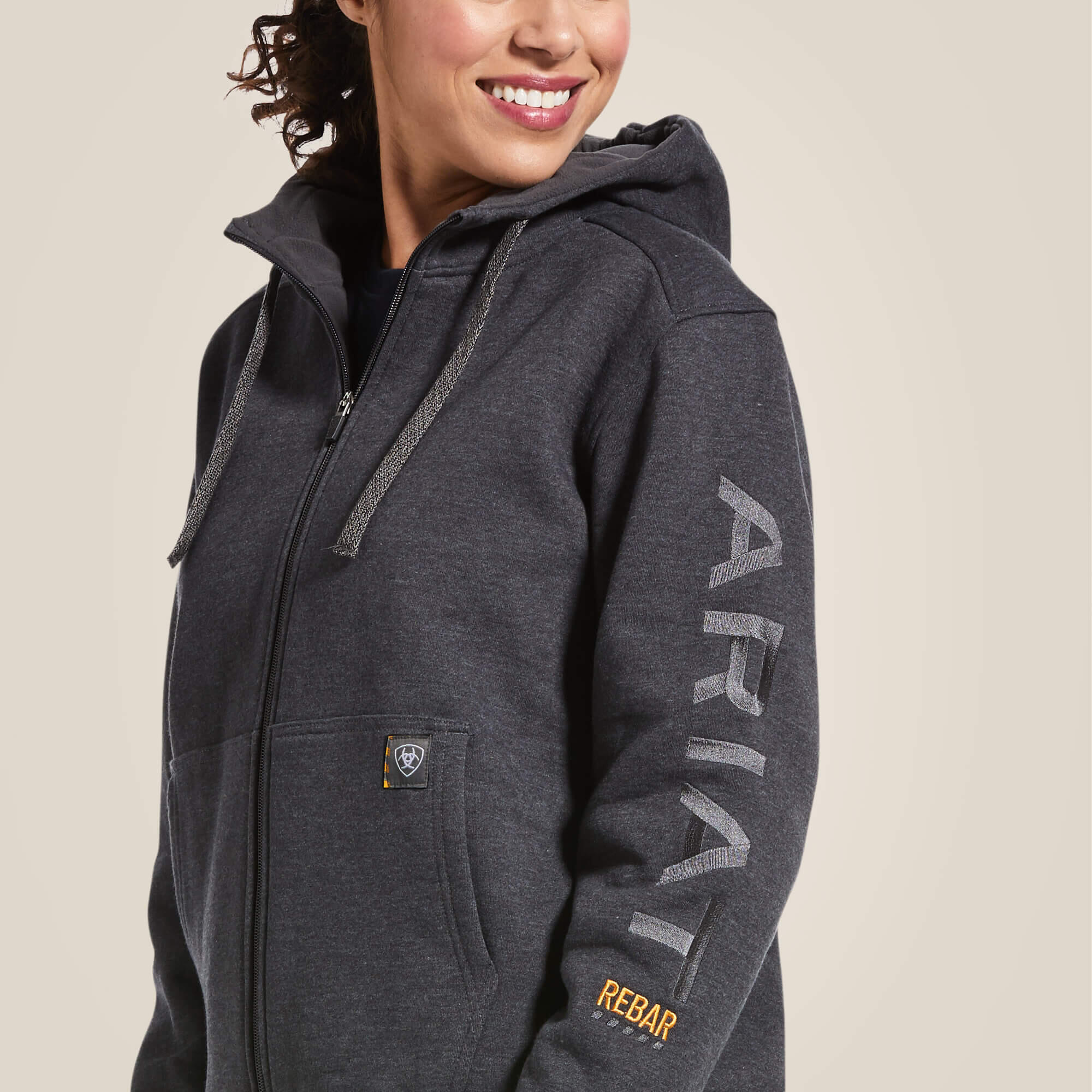Felpa con cappuccio da donna con zip Ariat Rebar All-Weather 4/4