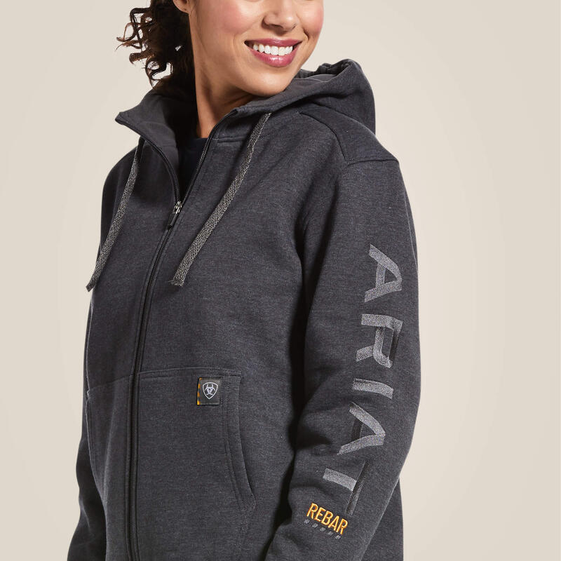 Sweatshirt à capuche full zip femme Ariat Rebar All-Weather