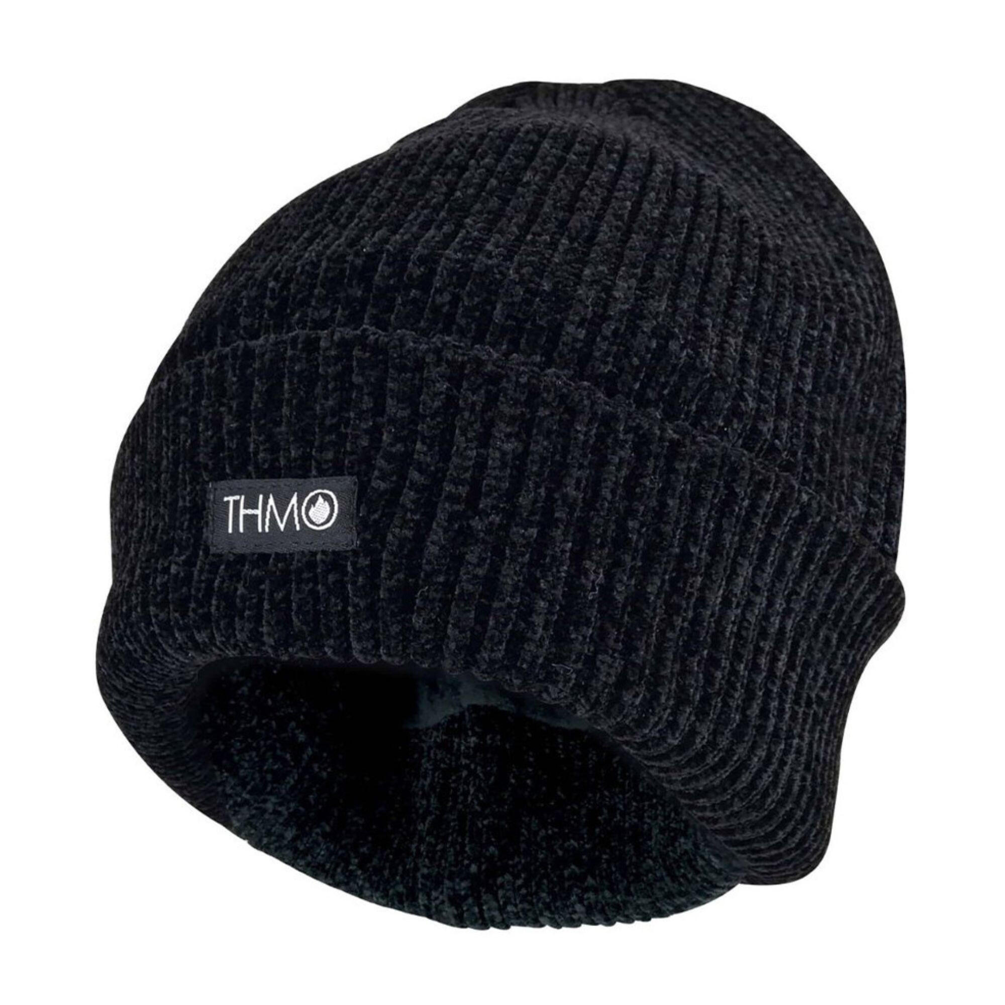 Ladies Thermal 40g 3M Insulation Lined Chenille Thermal Beanie Hat 1/7