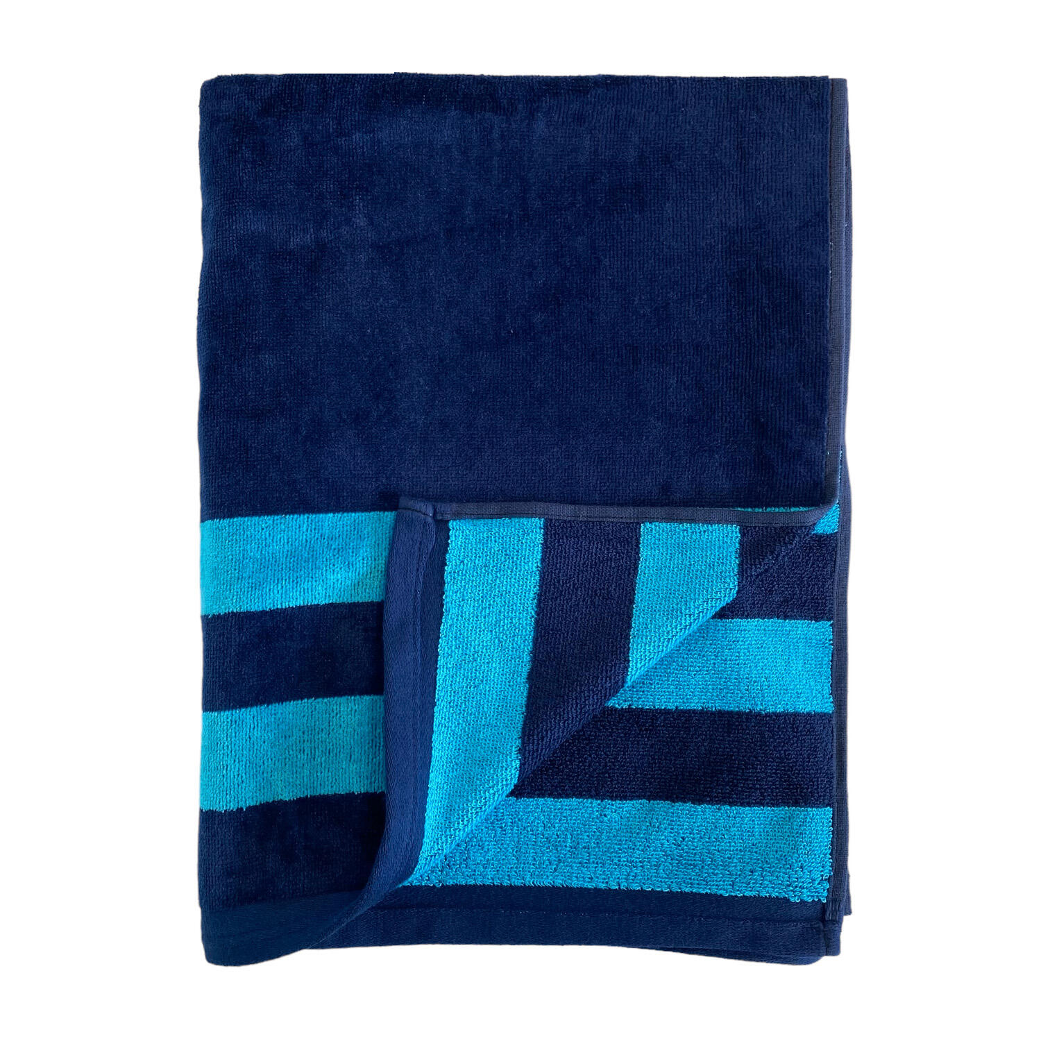 Serviette de plage éponge velours Jacquard - Pavlos - 90x170cm - 400g/m² 3/3