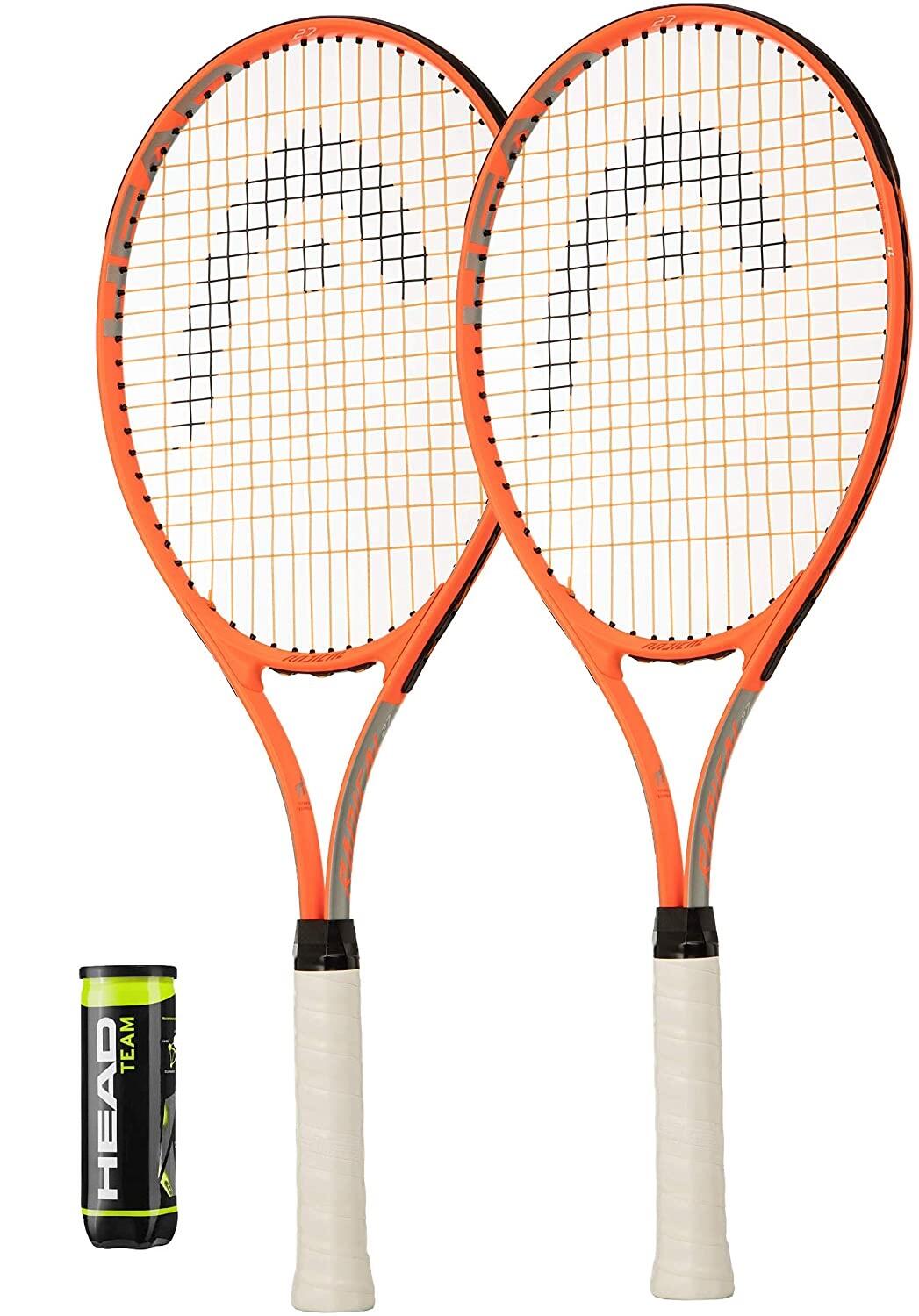 HEAD Radical Adult Tennis Racket Twin Set, Covers & Balls - Grip 3 1/3