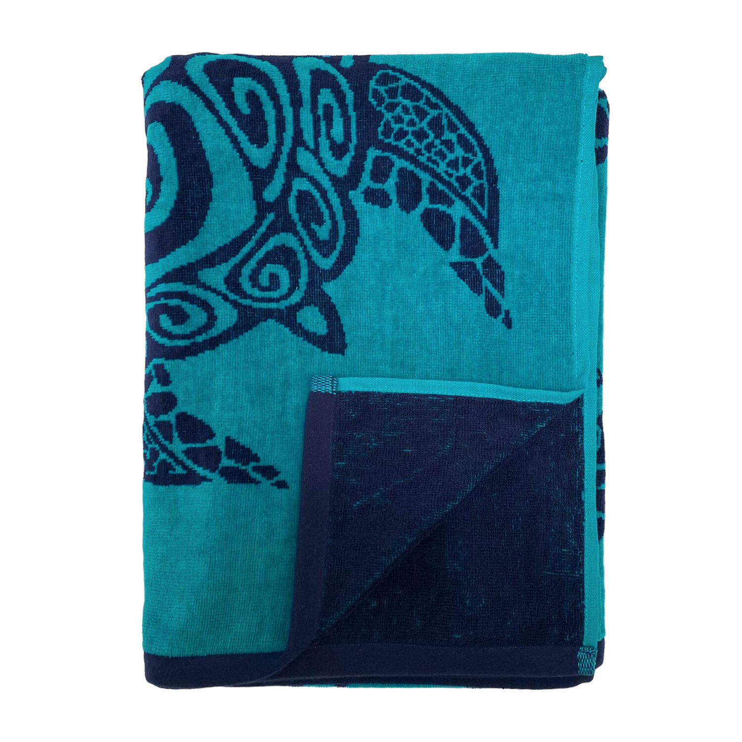 Serviette de plage éponge velours Jacquard - Osa - 90x170cm - 400g/m² 3/3