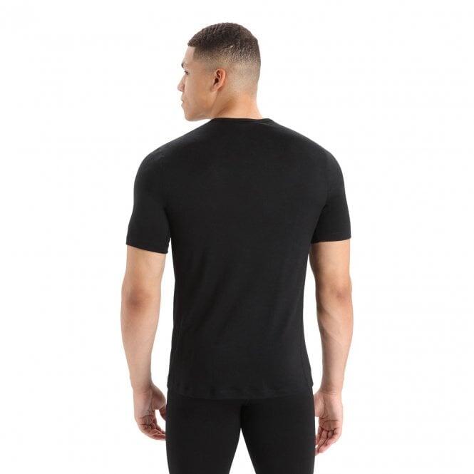 Icebreaker 200 Oasis Short Sleeved Thermal T-Shirt - Black 2/3
