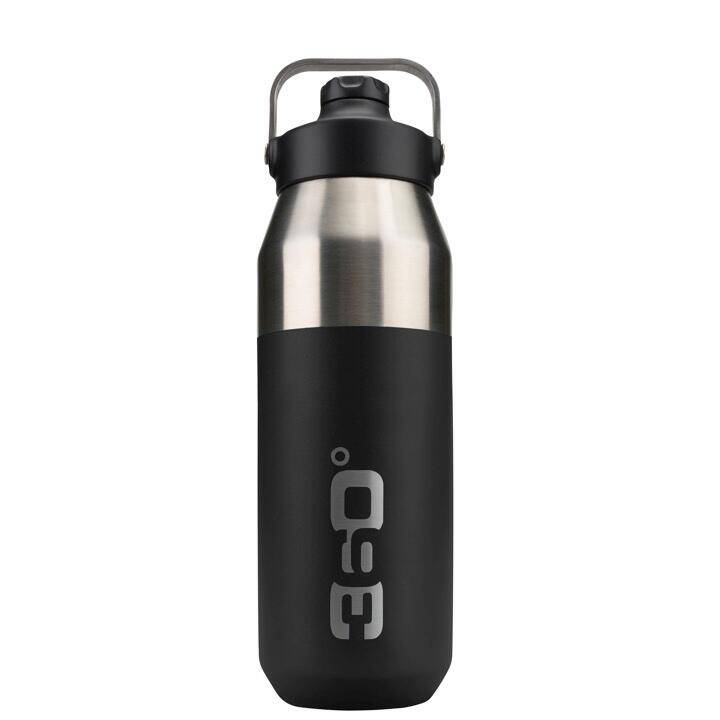 Vacuum Insulated Stainless Steel Magnetic Sip Cap camping Bottle 750ml. Black - Sea to Summit