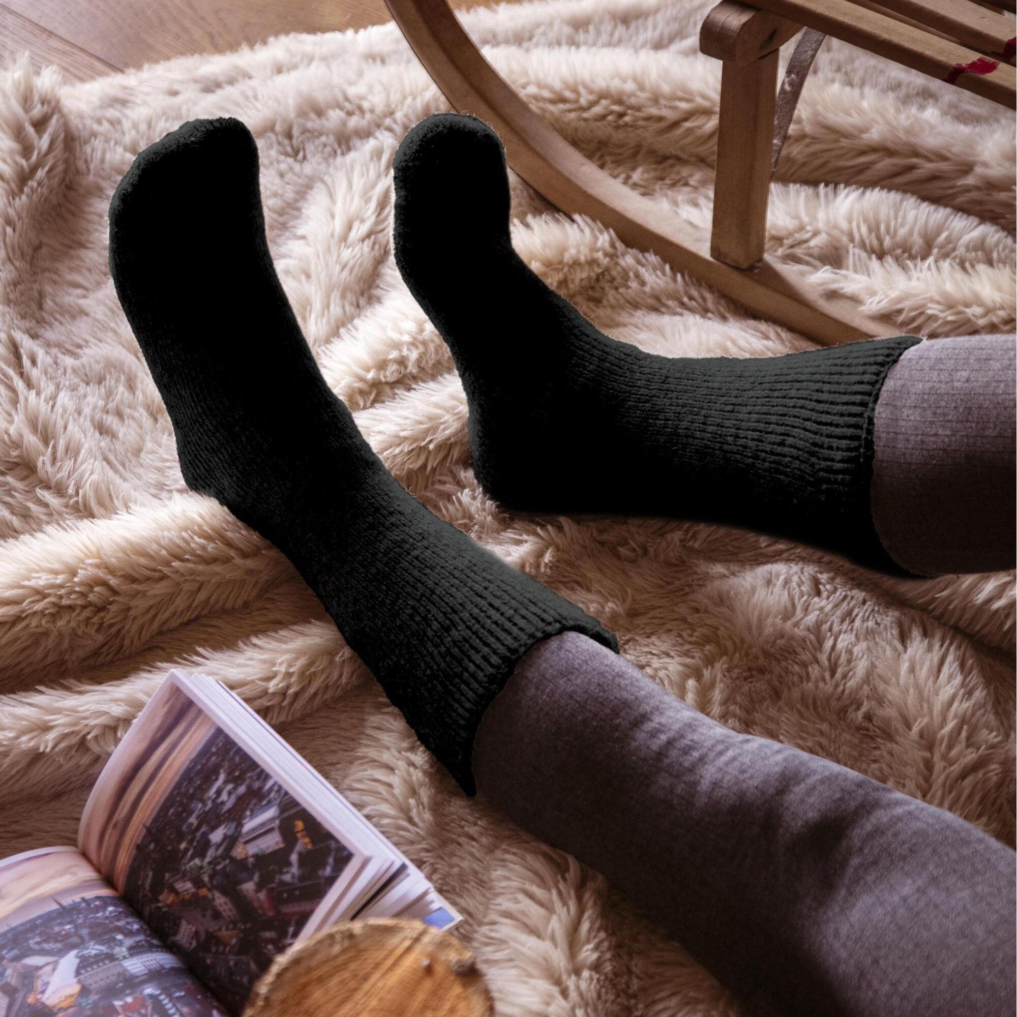 Mens Thick Heavy 2.7 TOG Short Thermal Wool Rich Socks 6/6