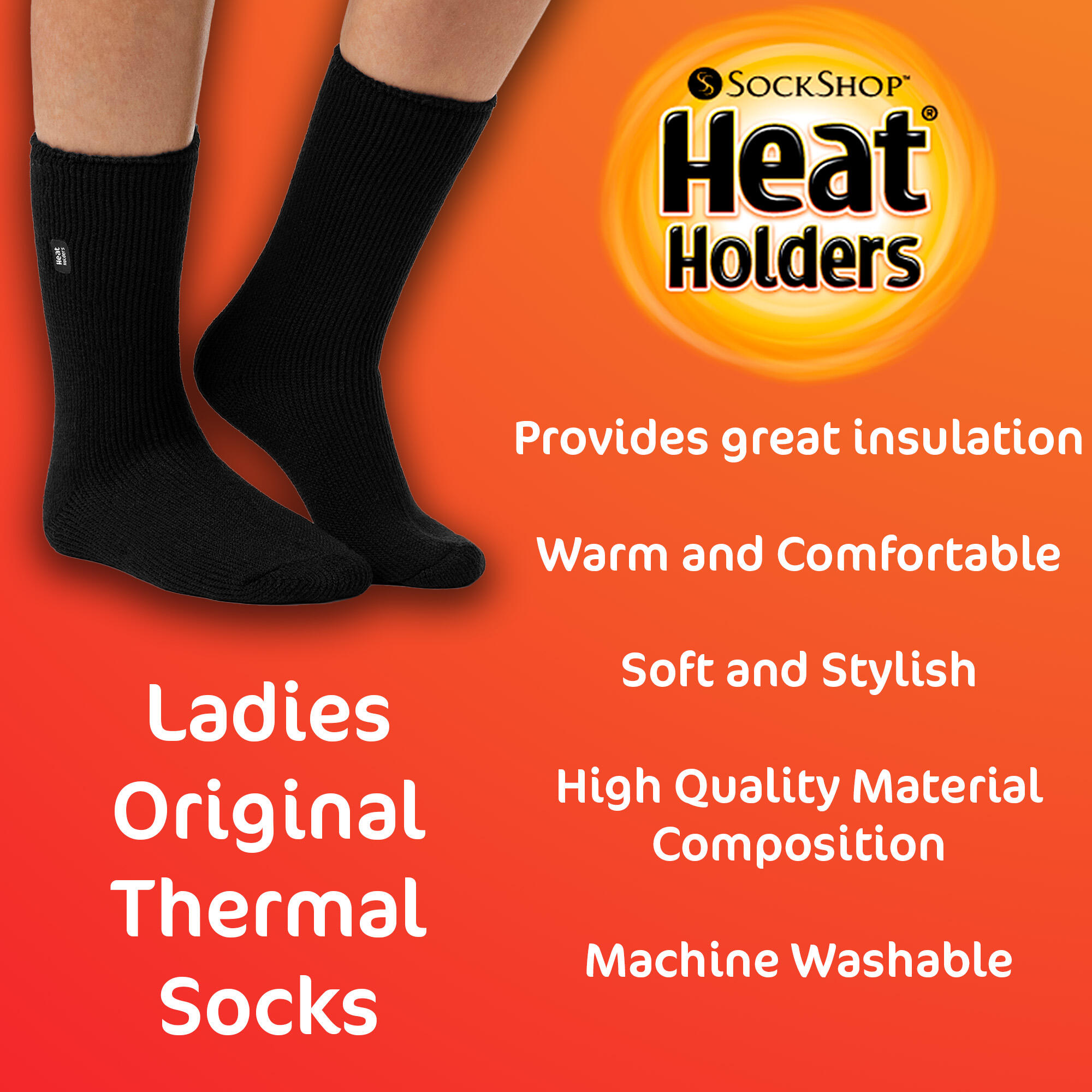 Ladies Thick Winter Warm Original 2.3 TOG Thermal Socks 4/4