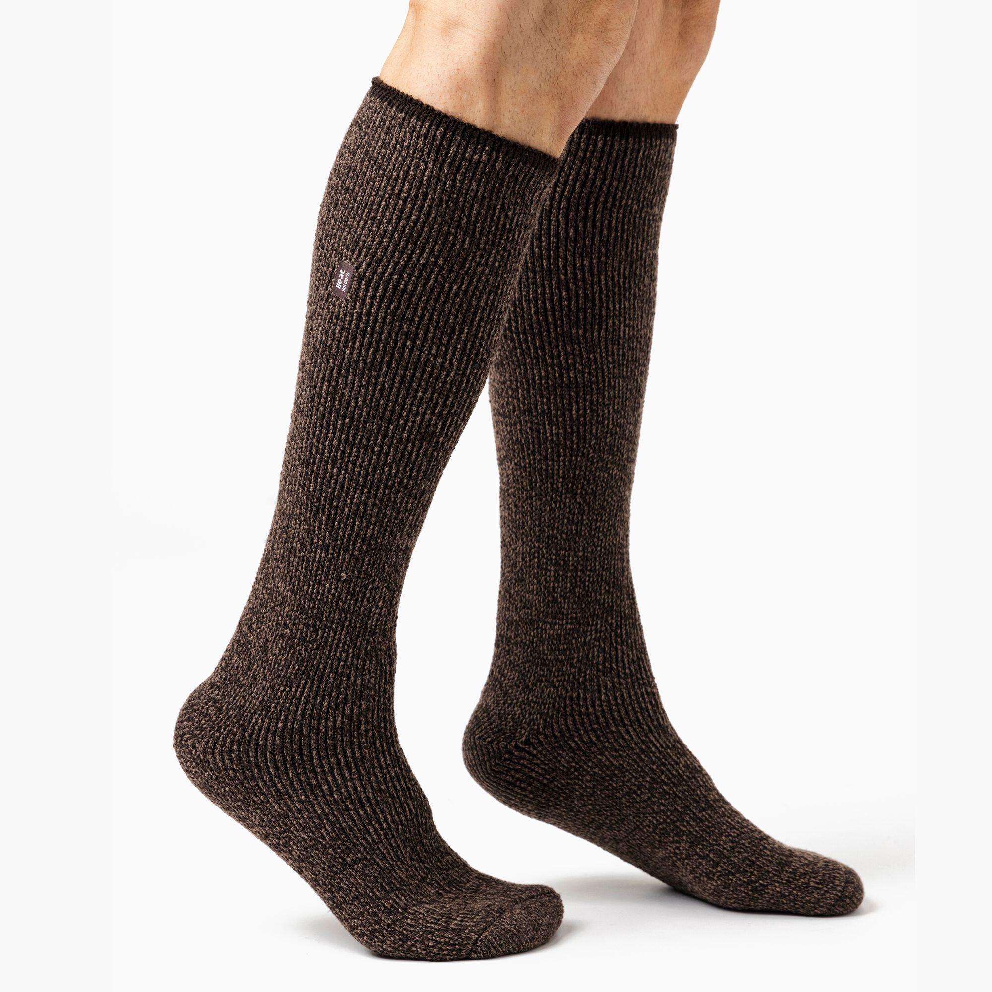 Mens Outdoor Merino Wool Knee High Long Thermal Socks for Winter 7/7