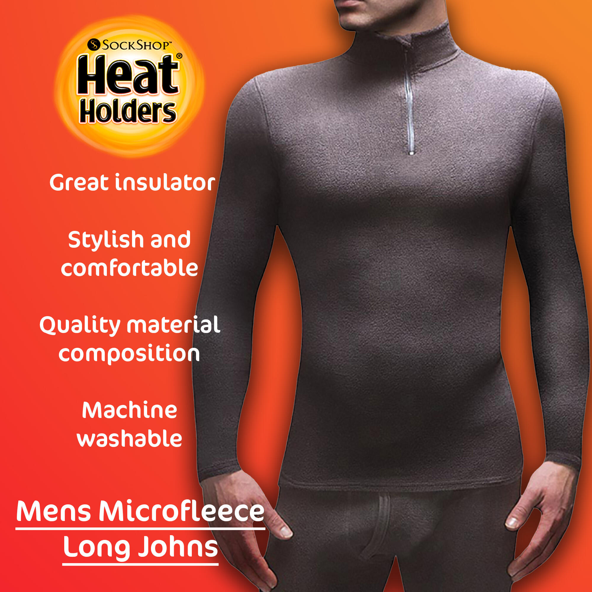 Heat Holders - Homme Tshirt Sous Vêtements Thermiques Manche Longue 4/5