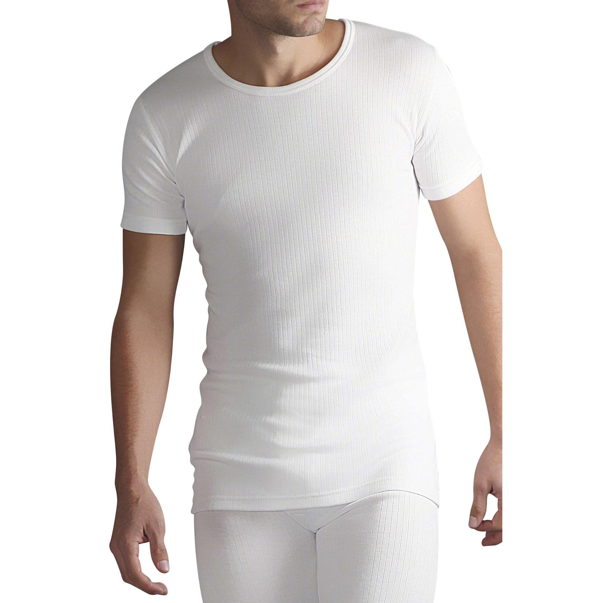 Mens Cotton Thermal Underwear Short Sleeve T Shirt Vest 7/7