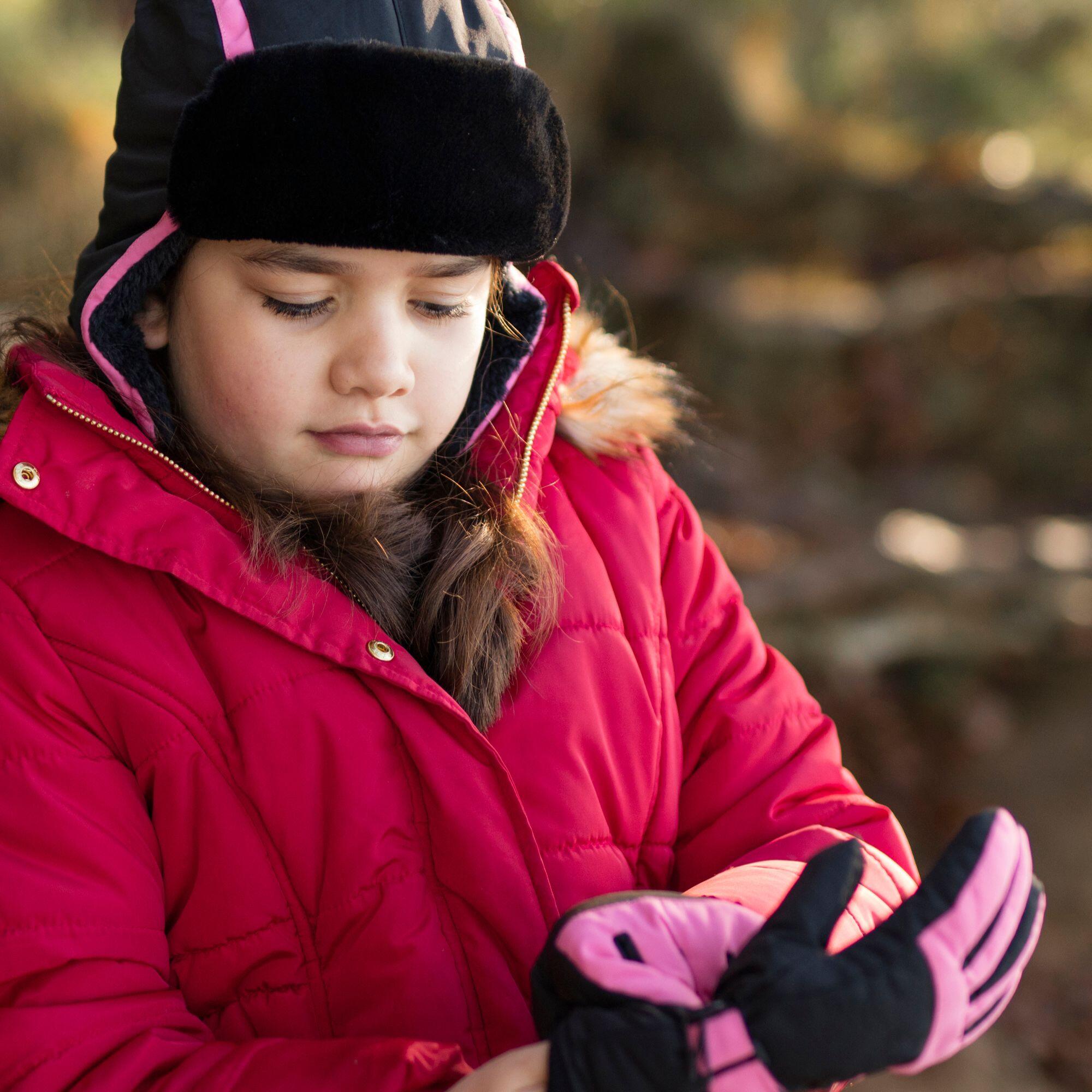 Kids Boys Girls Waterproof Fleece Lined Winter Thermal Trapper Hat 3/5