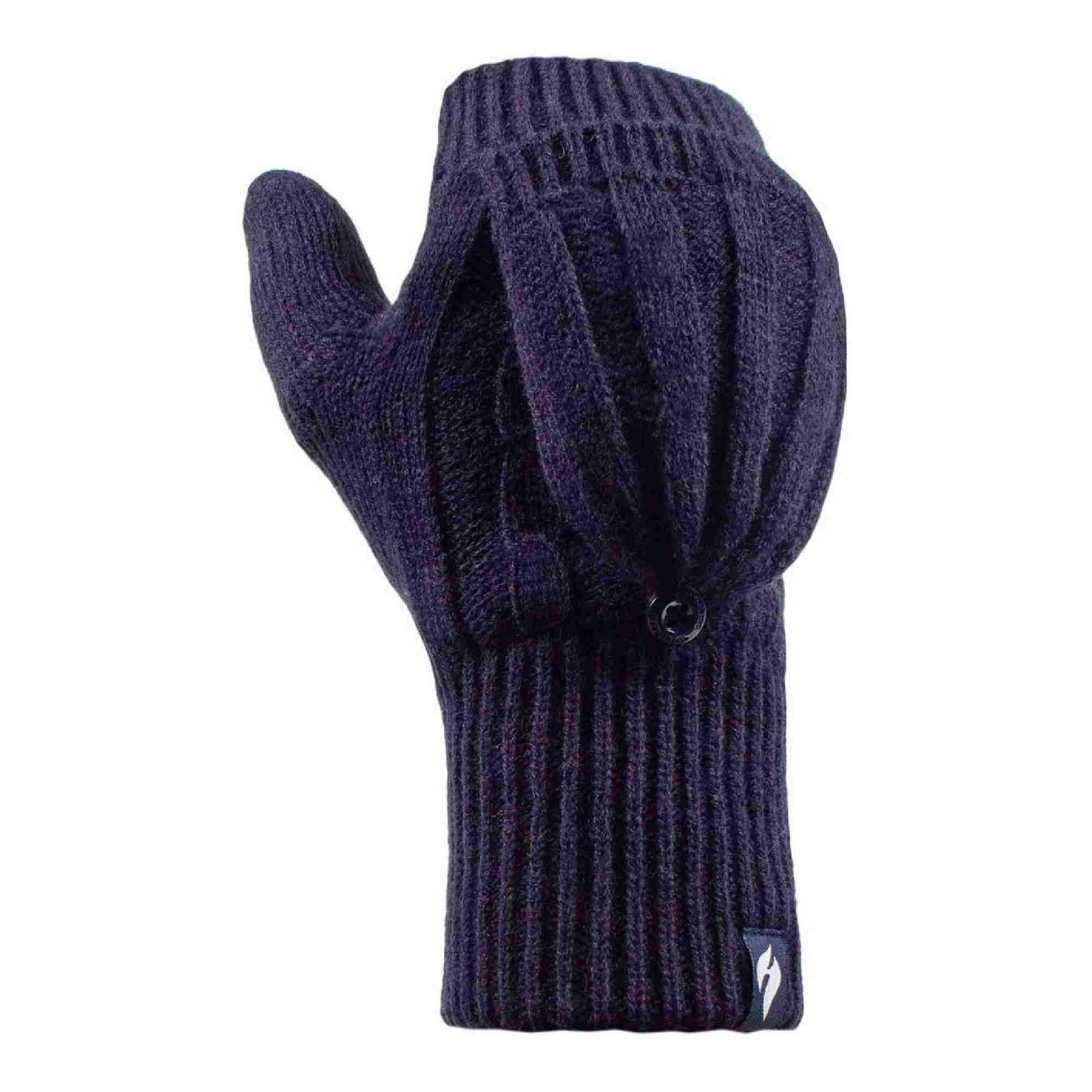 HEAT HOLDERS Ladies Cable Knit Winter 2.3 TOG Thermal Fingerless Converter Gloves