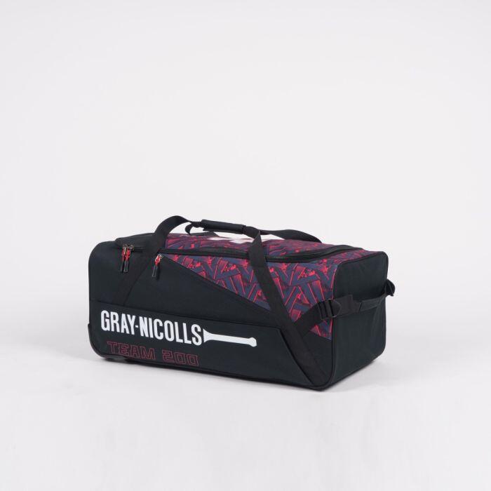 Gray Nicolls Team 200 Wheelie Cricket Bag - Black/Cyan 1/3