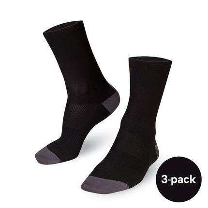 Radsocken Sommer Atmungsaktiv Unisex 3-Pack - Schwarz