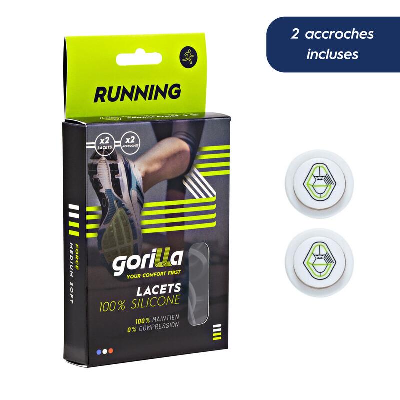 Lacets élastiques en silicone pour running Gorilla