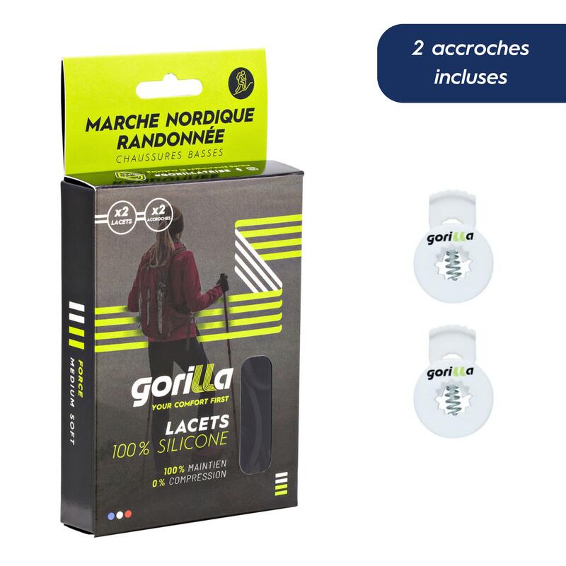 Lacets élastiques en silicone pour randonnée Gorilla