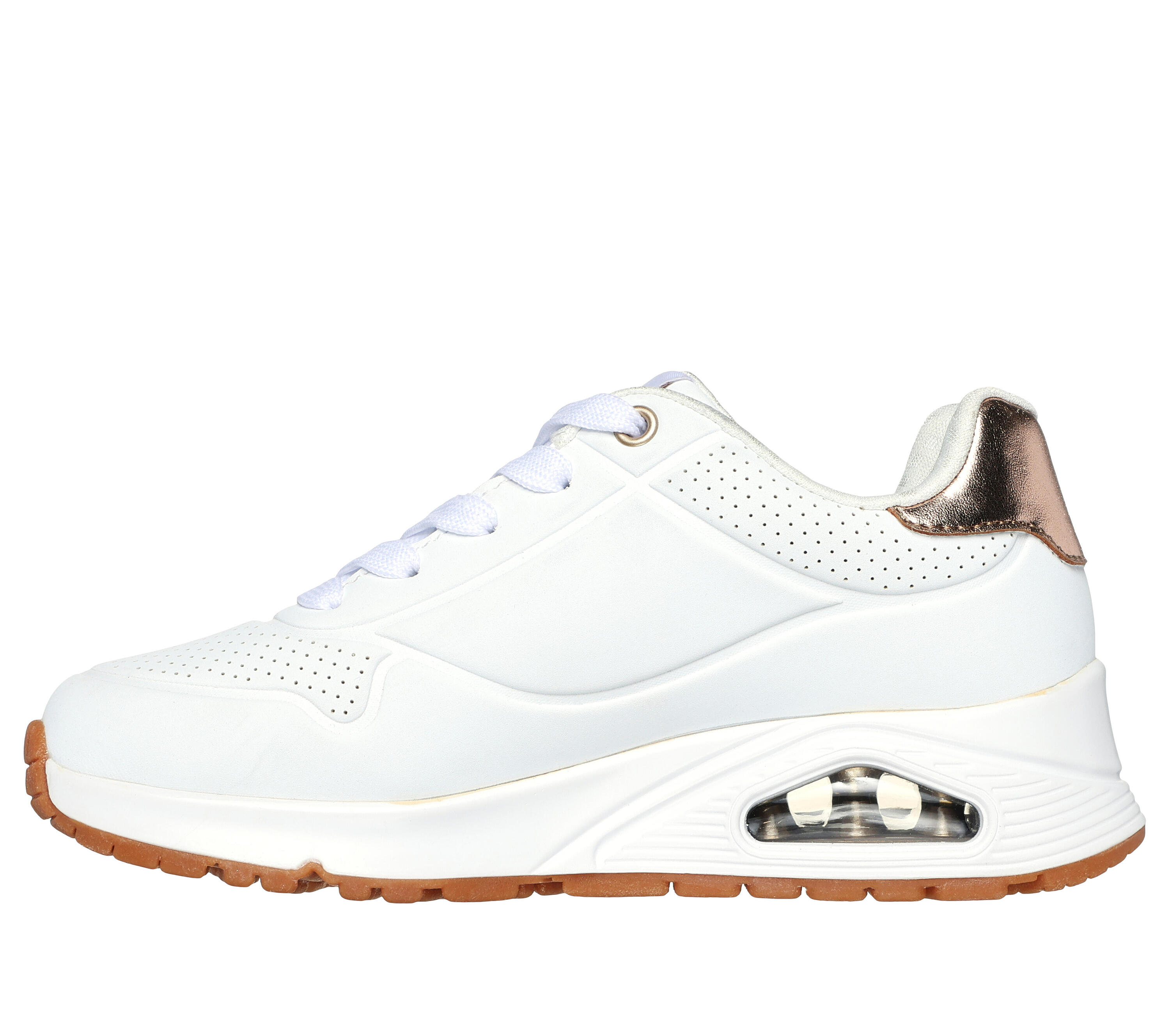 SKECHERS Bambini UNO GEN1 SHIMMER AWAY Sneakers Rosato Bianco 4/5