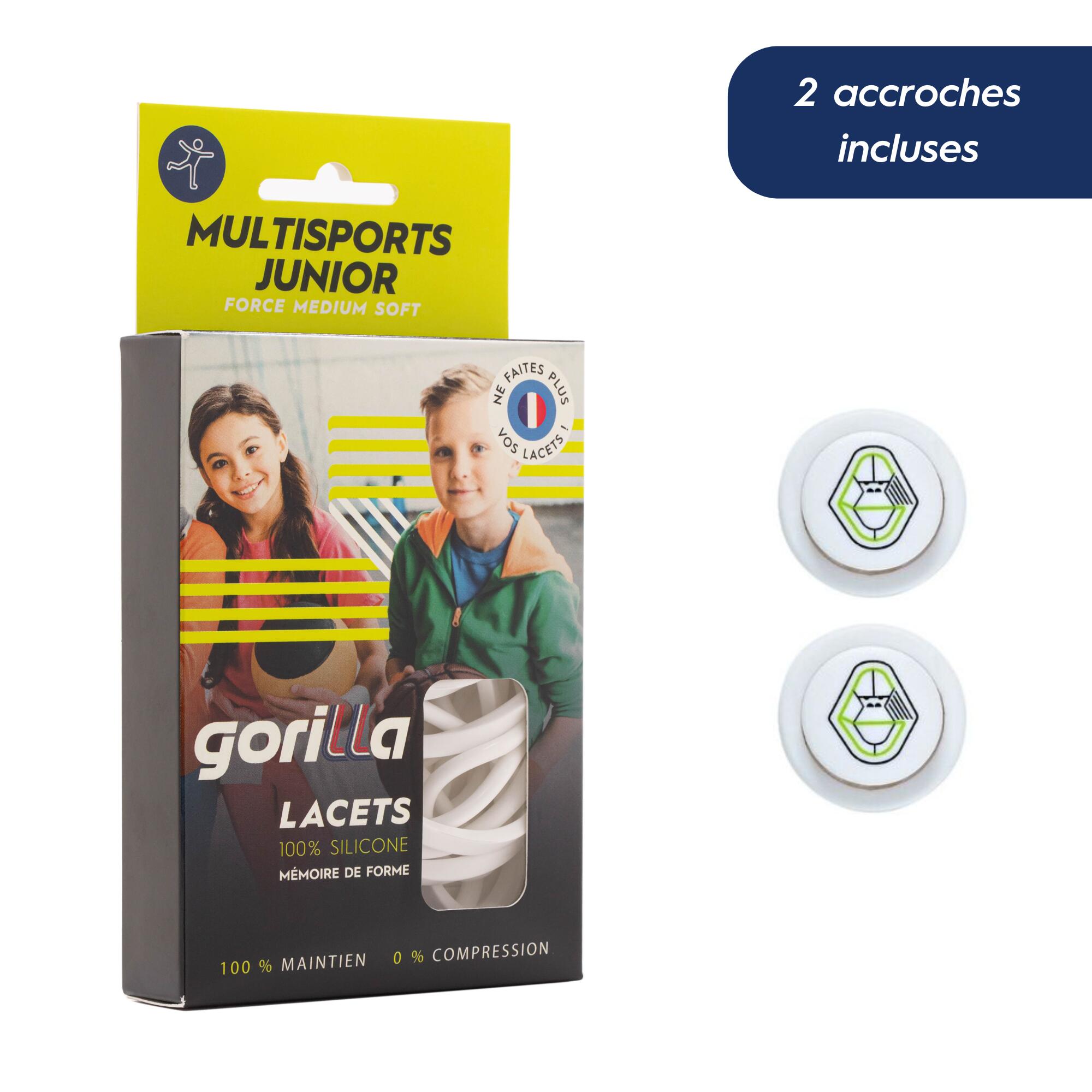 Lacets élastiques multisports junior - silicone - vert fluo 5/6