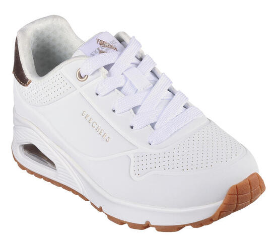 SKECHERS Enfants UNO GEN1 SHIMMER AWAY Sneakers Rose Blanc