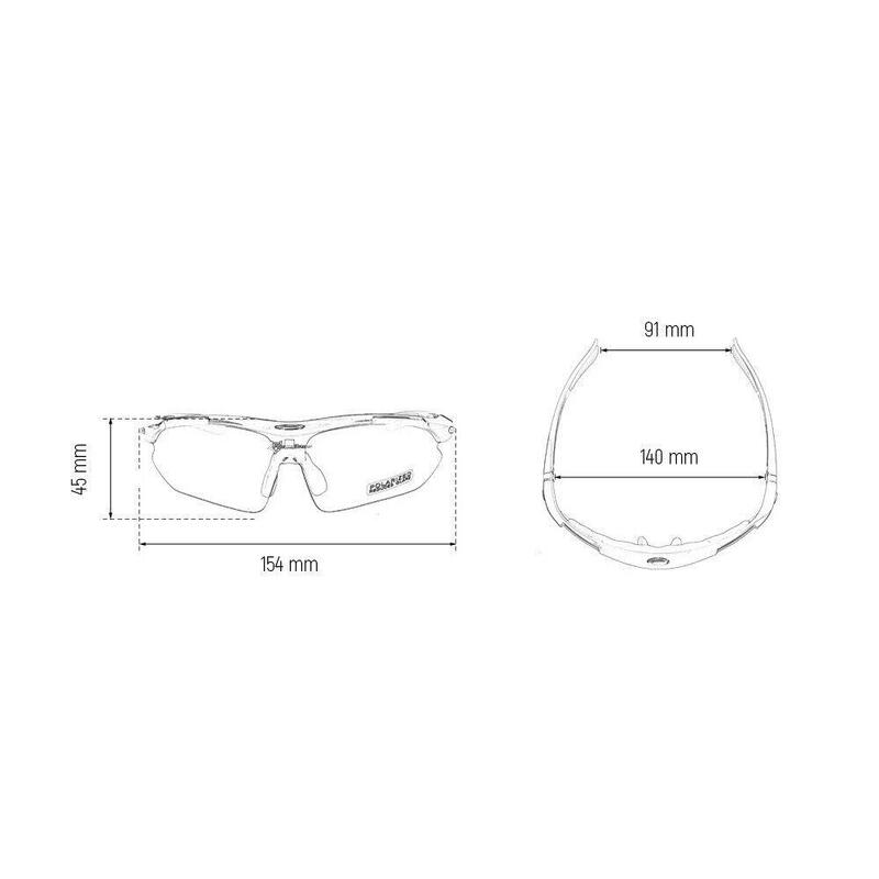 Okulary sportowe rowerowe Wozinsky przeciwsłoneczne polaryzacyjne