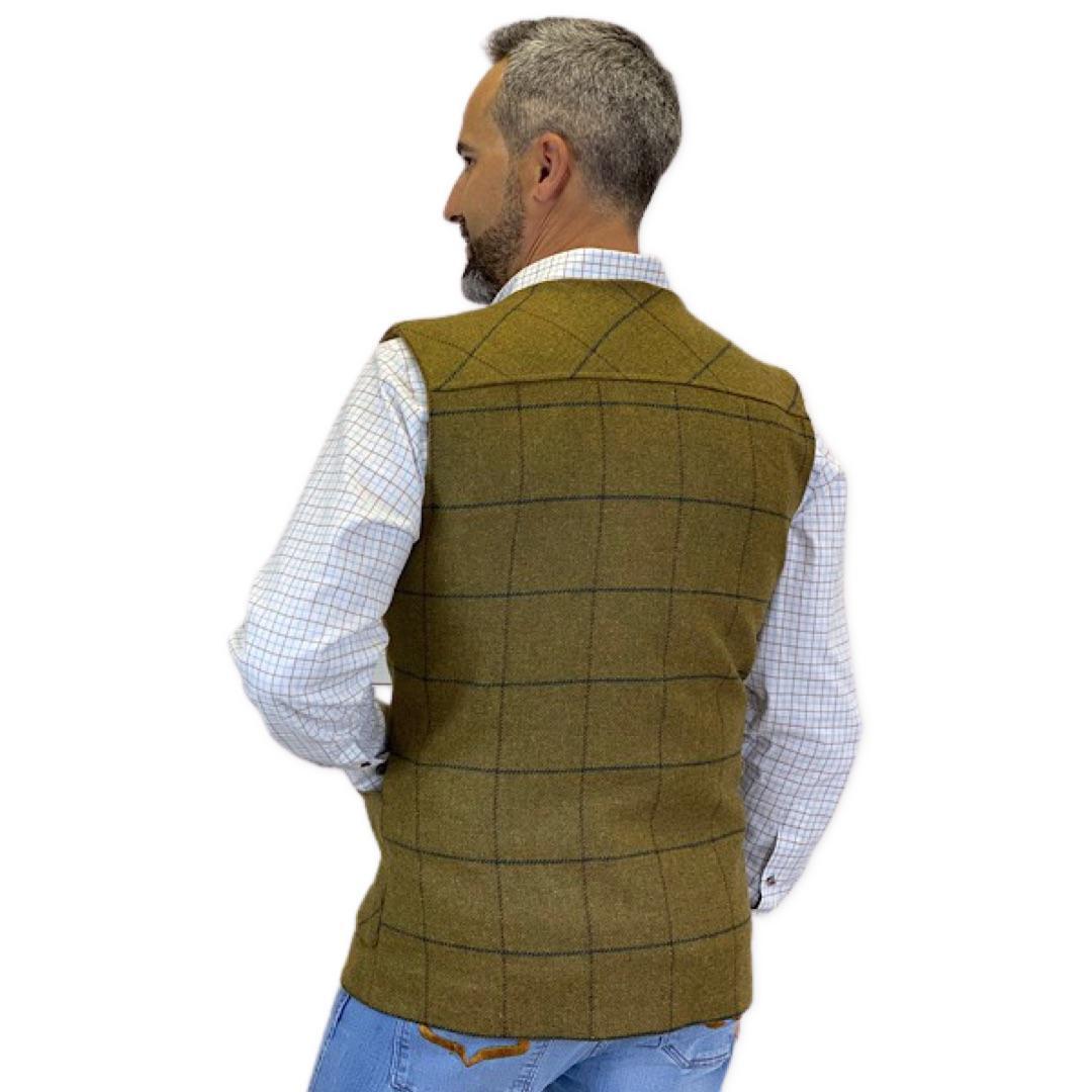 Chaleco Caza Hombre Pasión Morena 07008 Verde Tiradora Tweed 4/5