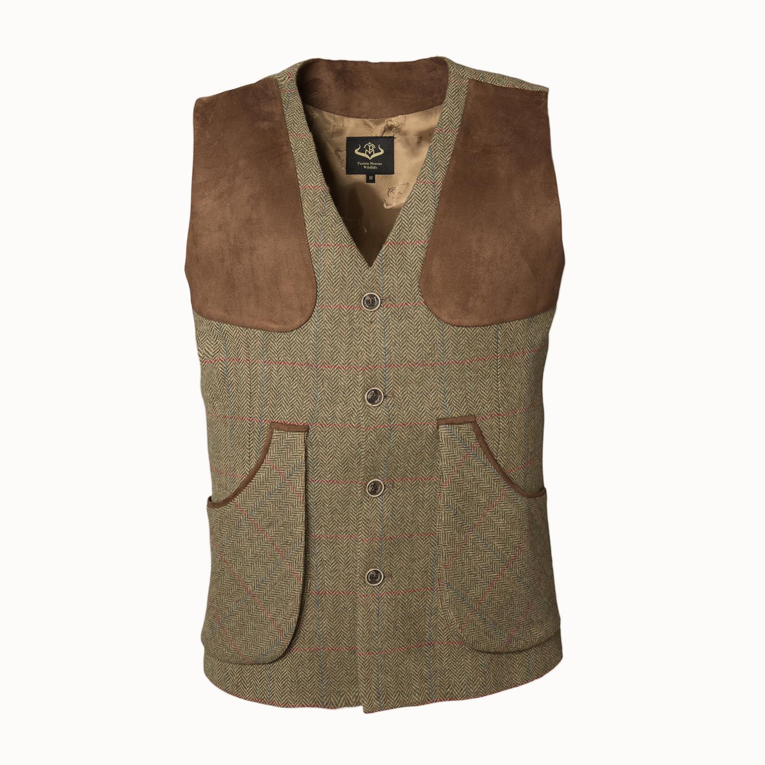 PASION MORENA Chaleco Caza Hombre Pasión Morena 07026 Caqui Tiradora Tweed Largo
