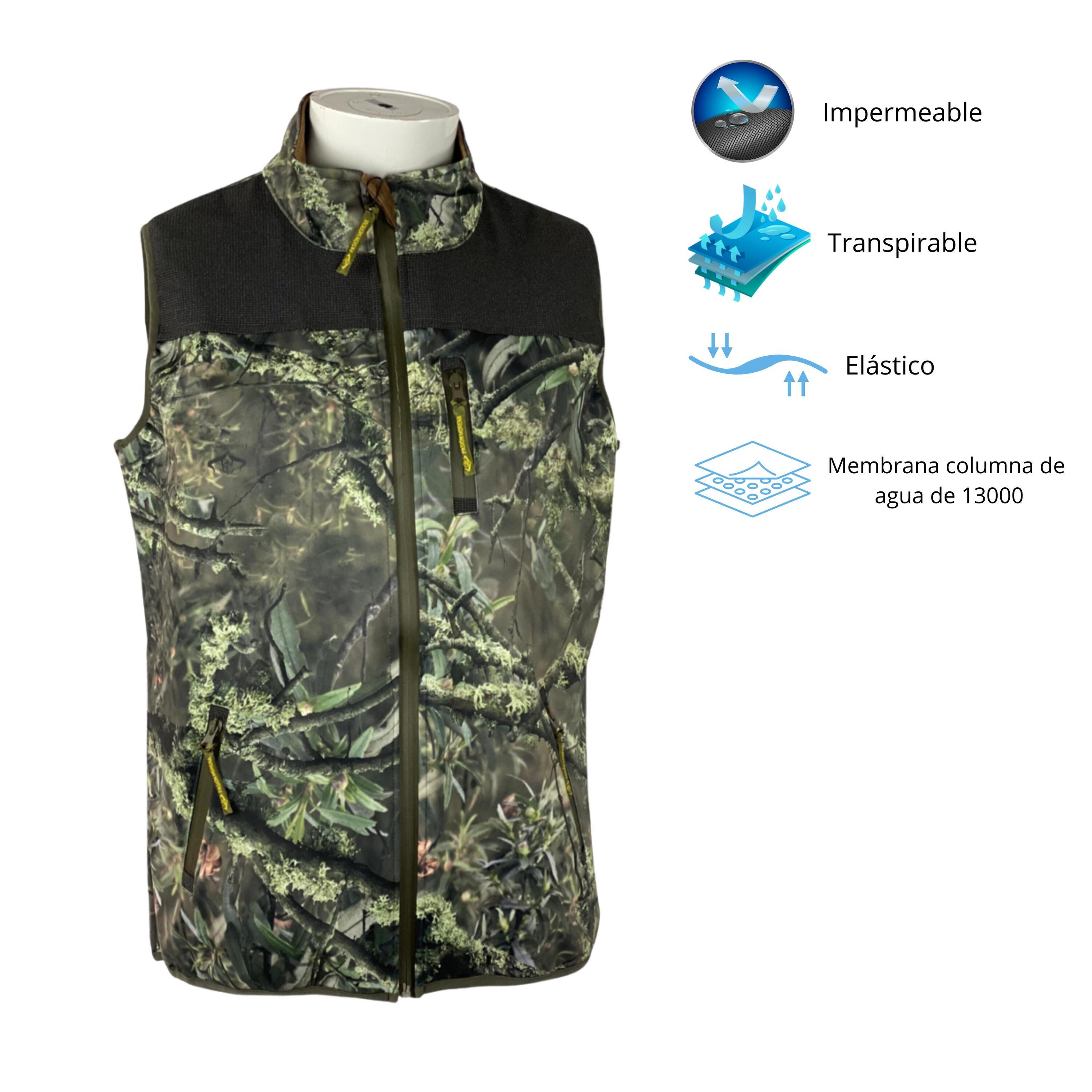 Chaleco Caza Hombre Pasión Morena 07032 Camuflaje Soft Shell Ligero 3/4