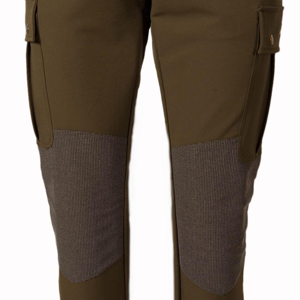Pantalón Caza Mujer Pasión Morena 06028 Verde Refuerzo Rodilla 4/4