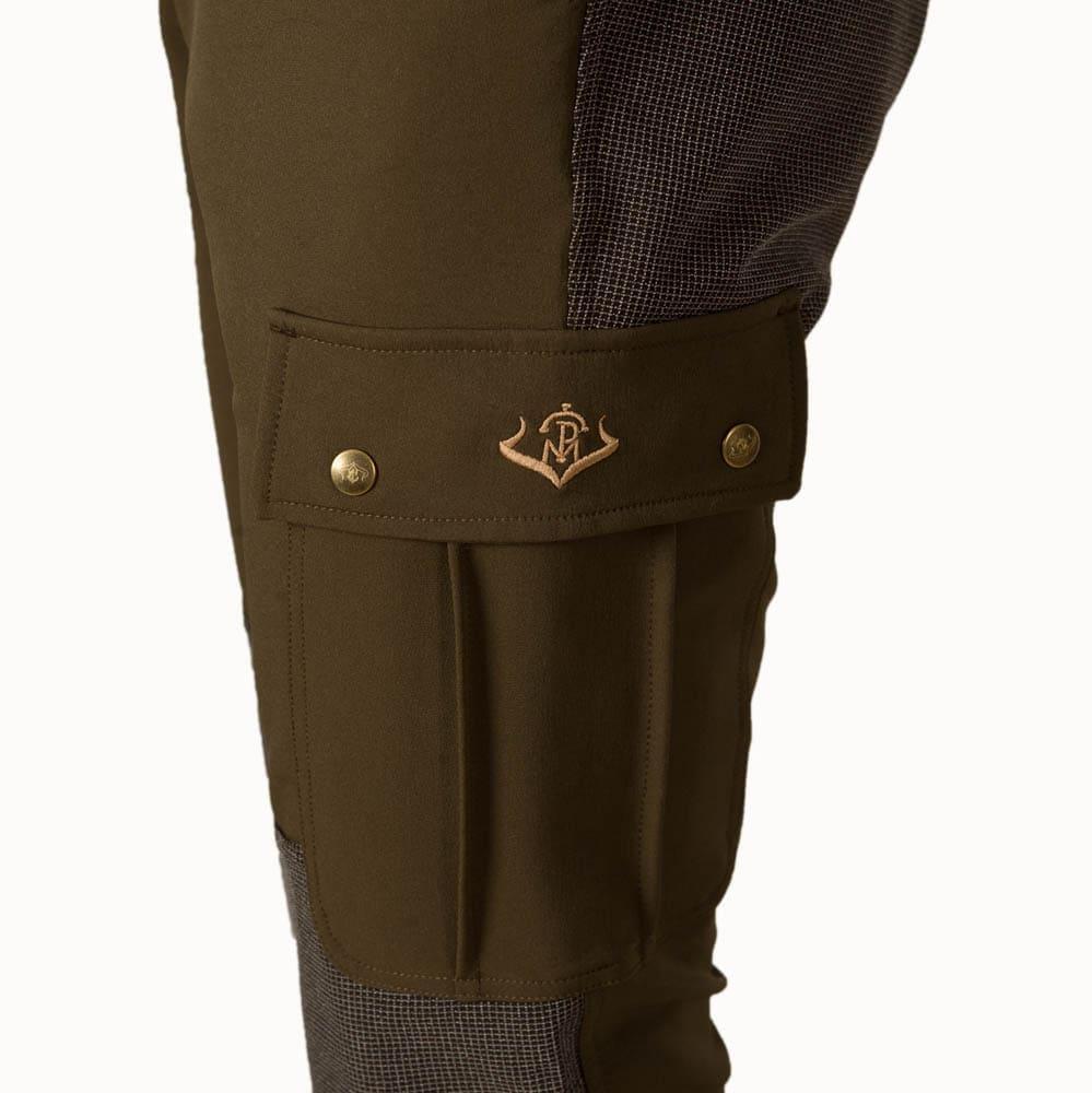 Pantalón Caza Mujer Pasión Morena 06028 Verde Refuerzo Rodilla 3/4