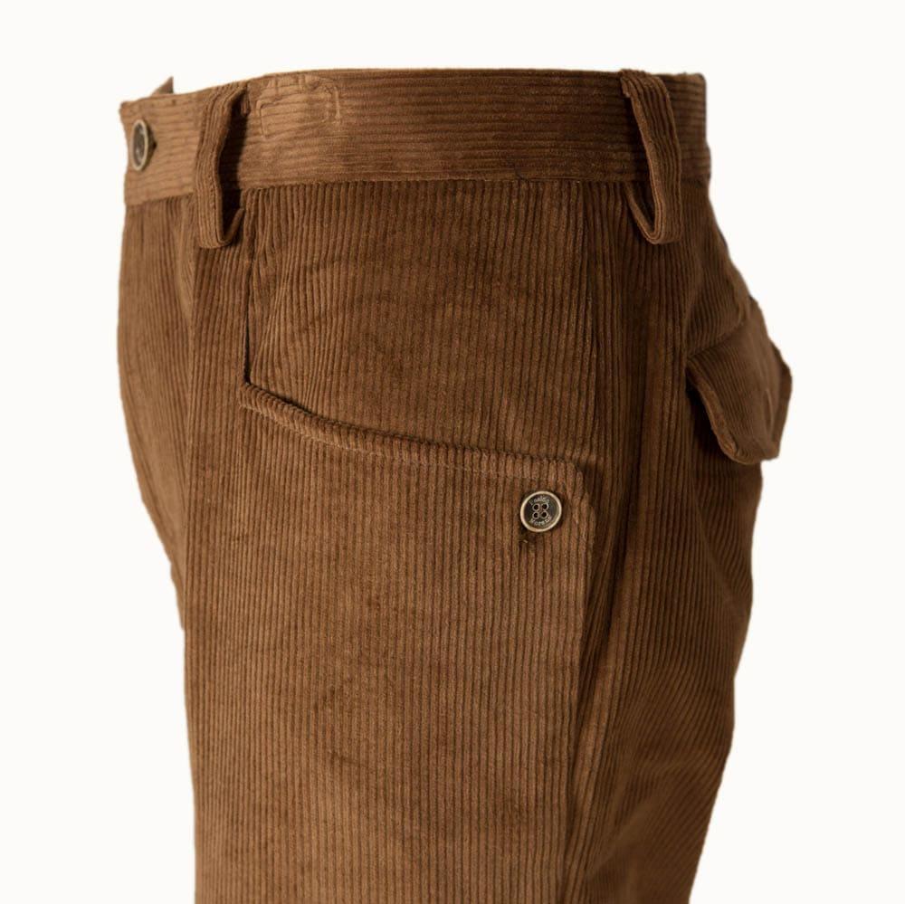 PANTALÓN CALZONA CAZA PARA HOMBRE PASION MORENA PANA ELASTICA CAMEL 2/6