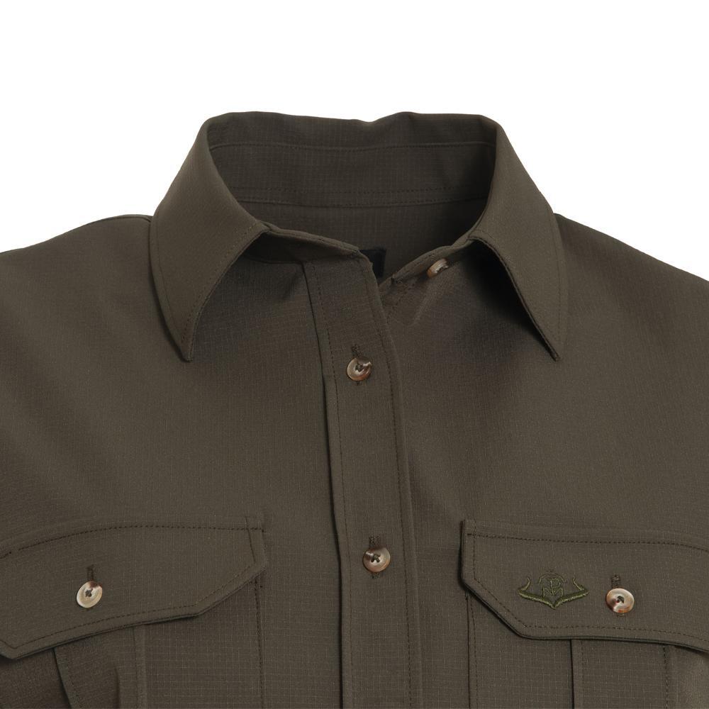 Camisa Caza Mujer Pasión Morena 02092 Verde Safari Manga Larga 4/6