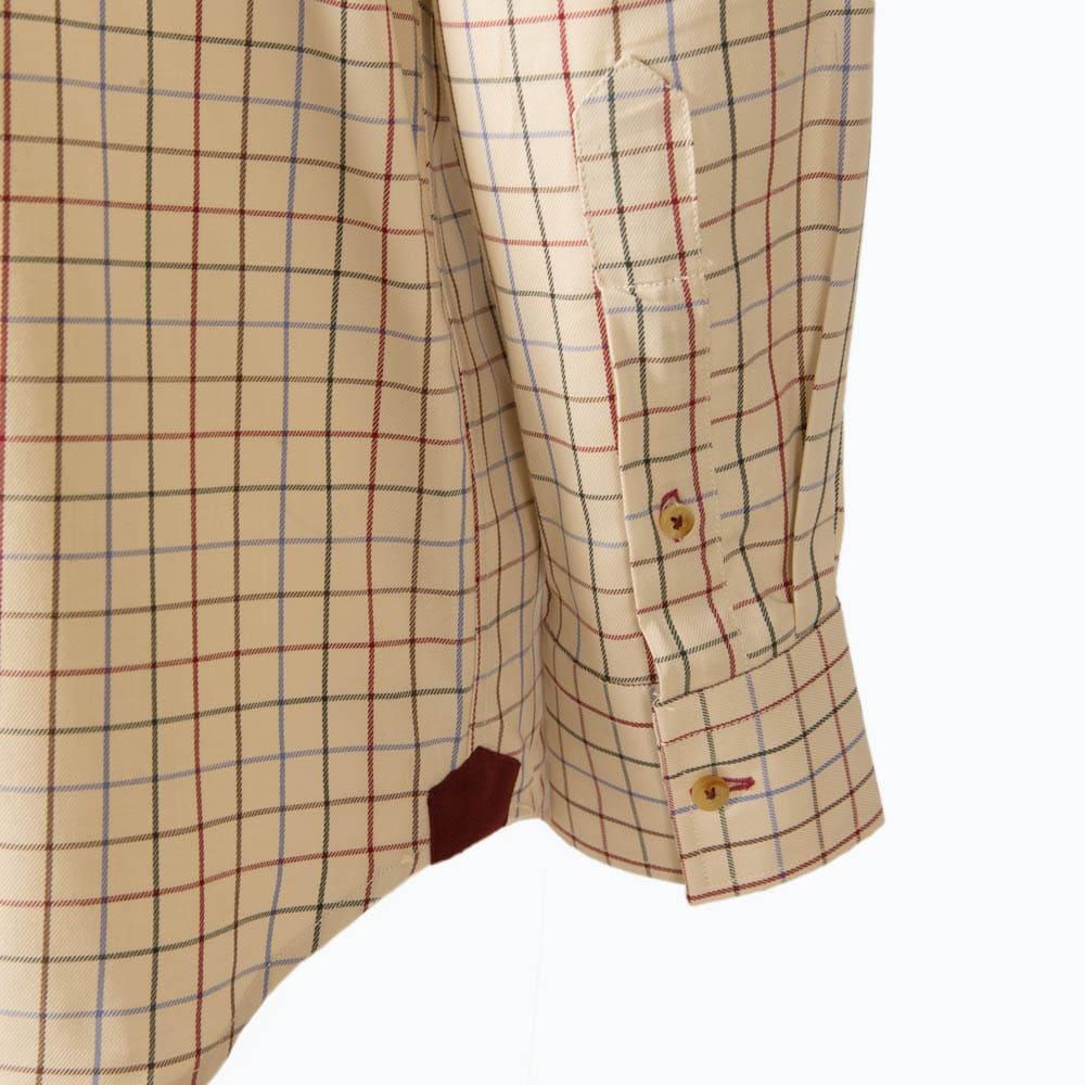Camisa Caza Hombre Pasion Morena 01103 Beige Manga Larga 3/4