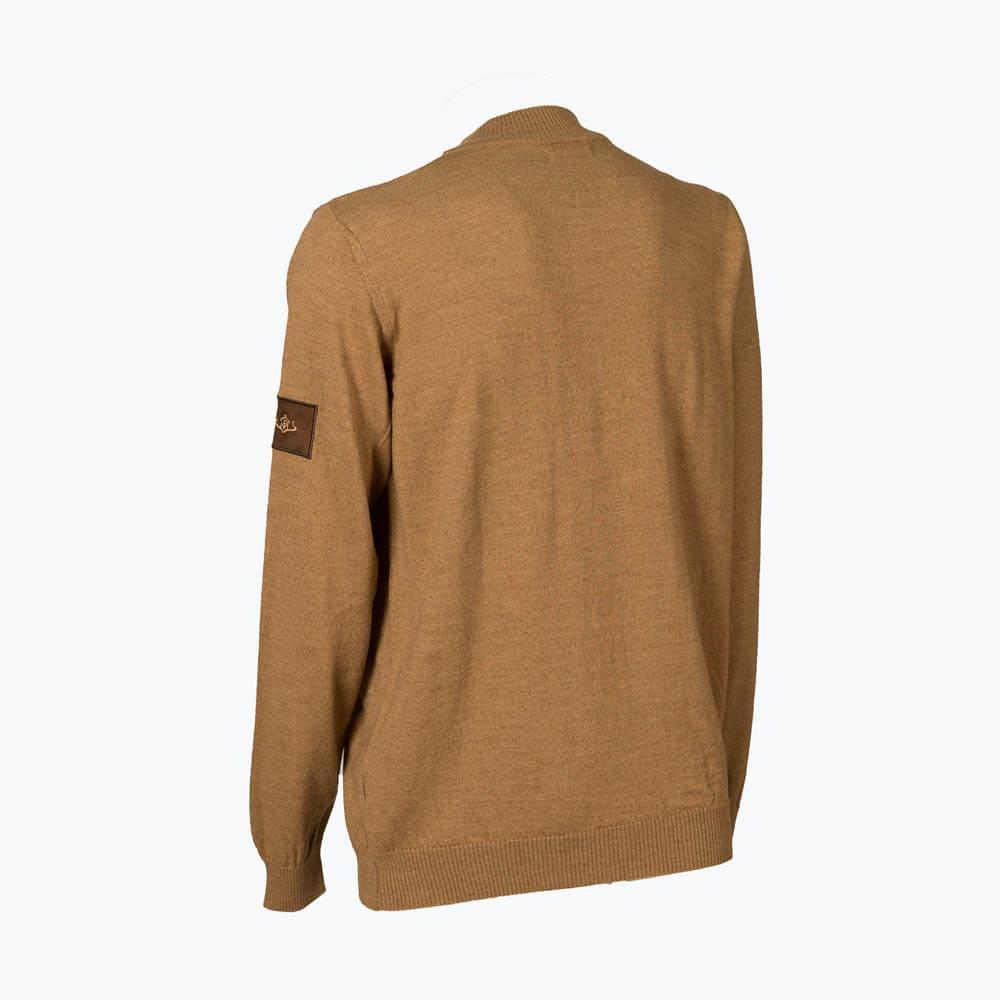 Jersey Caza Hombre Pasion Morena 03051 Camel con Cremallera 2/4