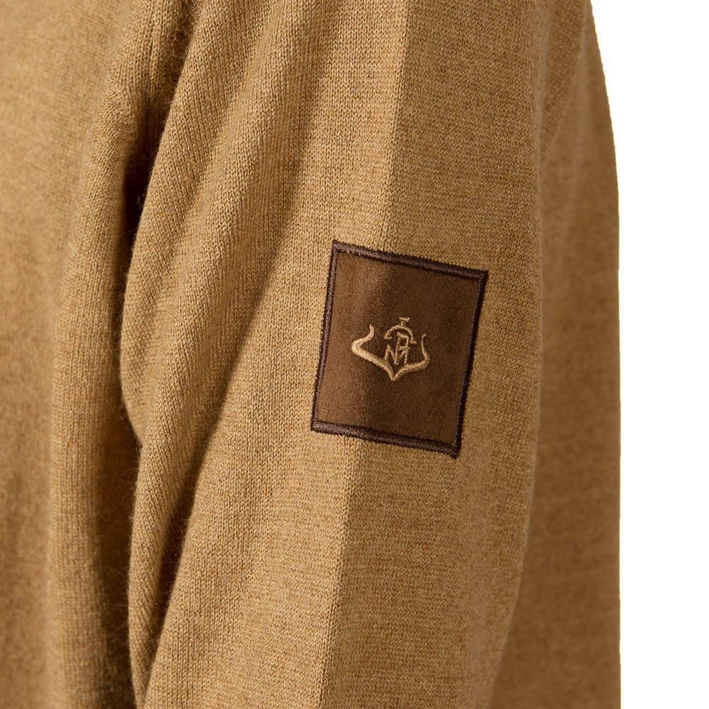 Jersey Caza Hombre Pasion Morena 03051 Camel con Cremallera 3/4