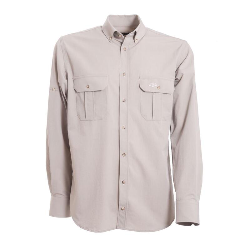 Camisa Caza Hombre Pasión Morena 01100 Beige Safari Manga Larga