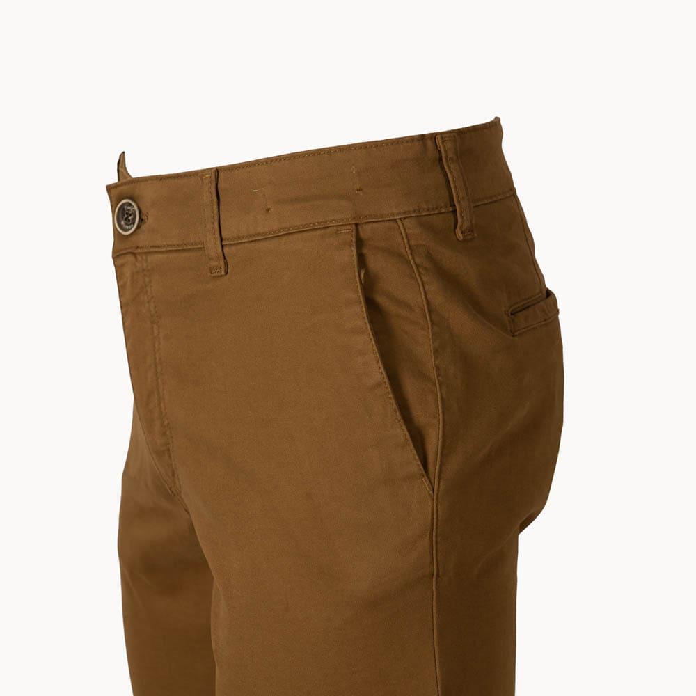 Pantalón Cazza Hombre Pasion Morena 05034 Camel Chino Slim 3/4