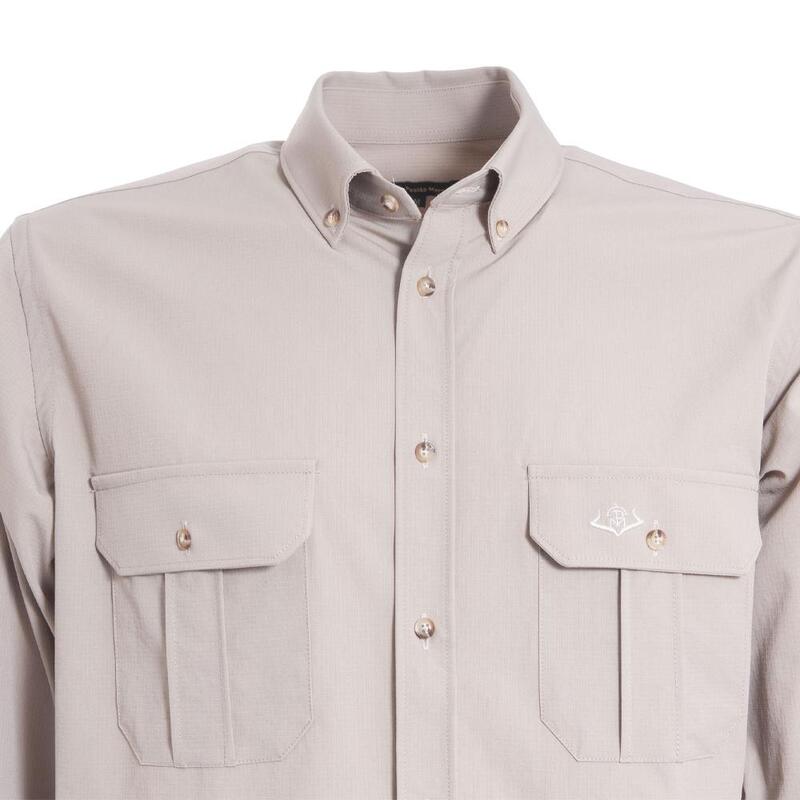 Camisa Caza Hombre Pasión Morena 01100 Beige Safari Manga Larga